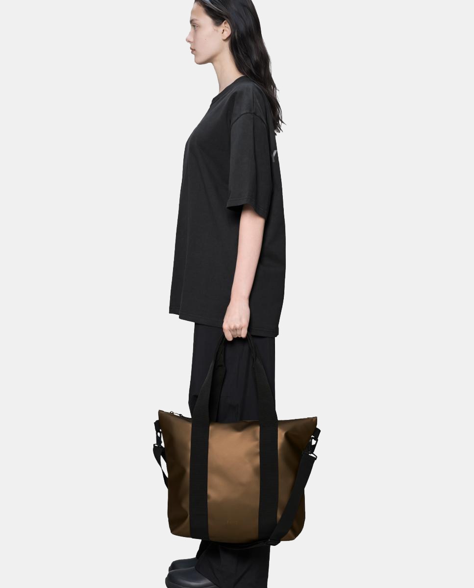 Bolso impermeable Tote bag mini - Rains - Marrón oscuro Marrón oscuro-1
