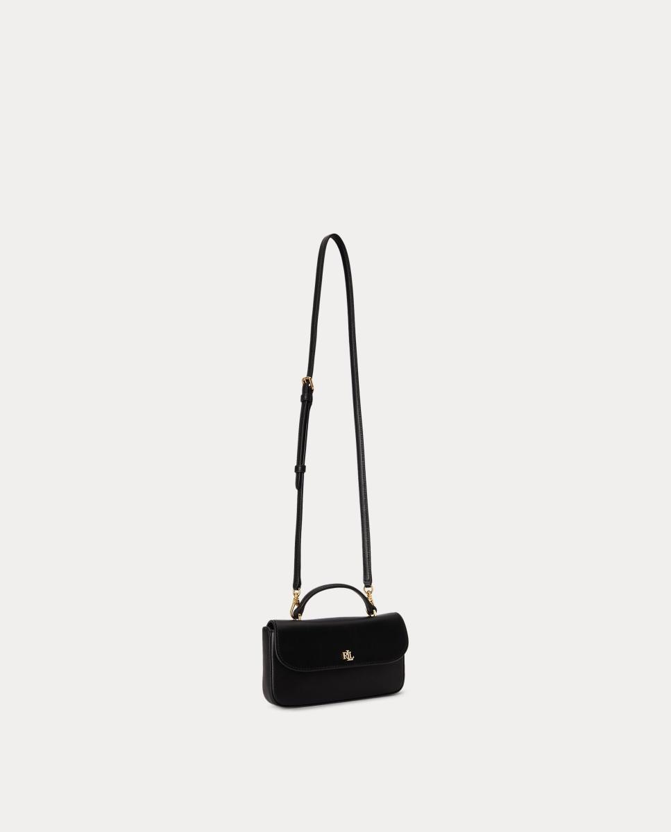 Bandolera pequeña de piel. - Lauren Ralph Lauren - Negro Negro-3