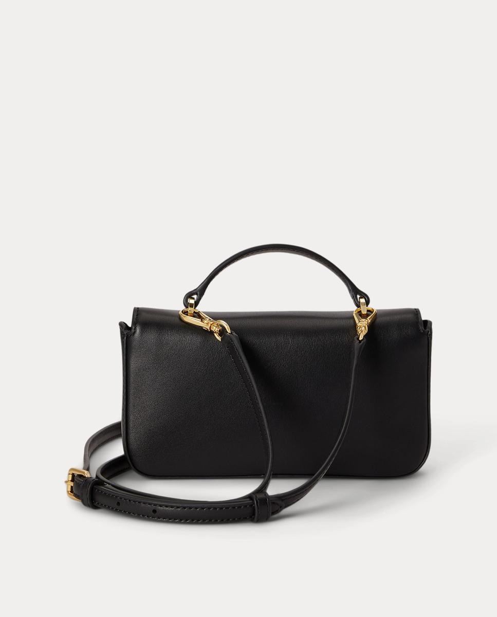 Bandolera pequeña de piel. - Lauren Ralph Lauren - Negro Negro-4
