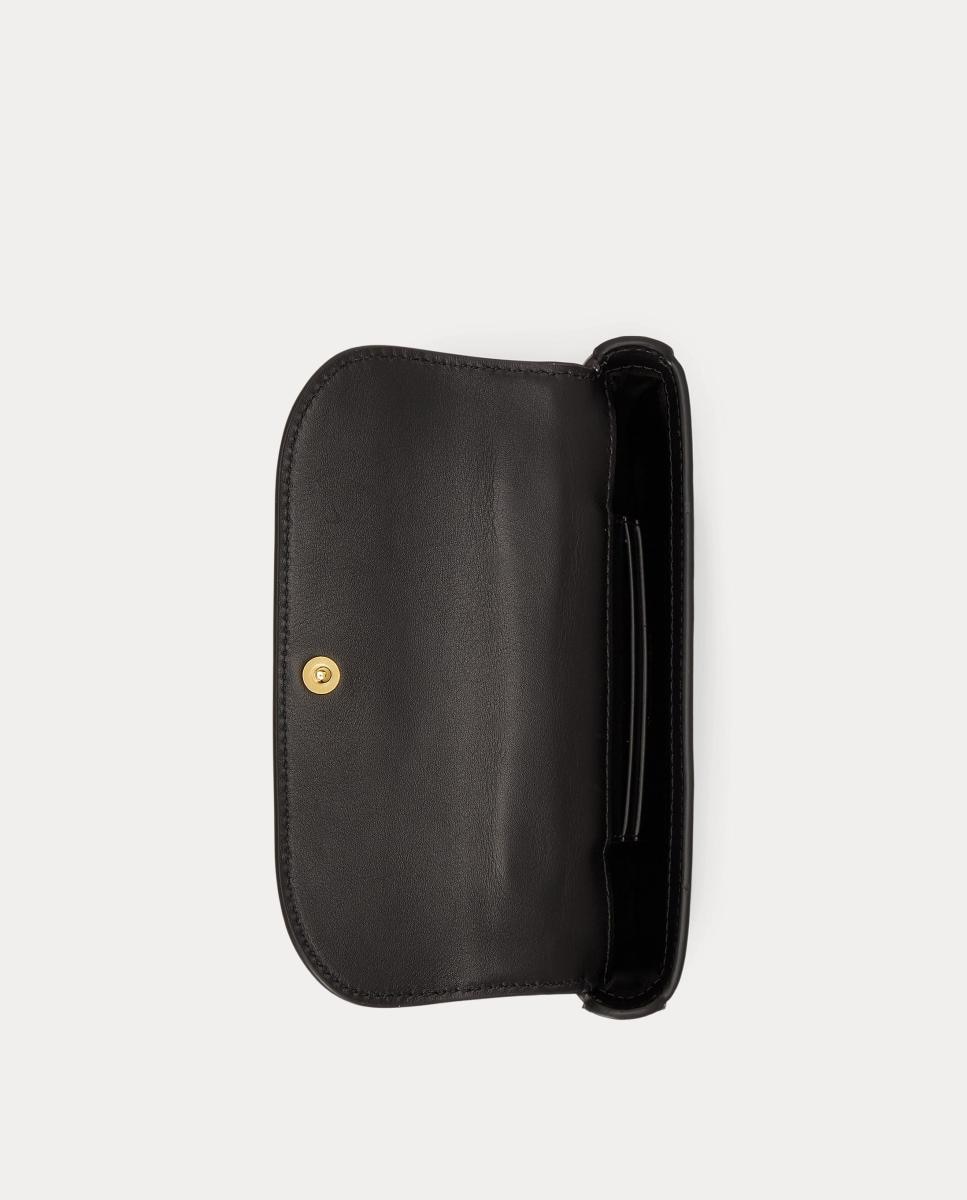 Bandolera pequeña de piel. - Lauren Ralph Lauren - Negro Negro-5