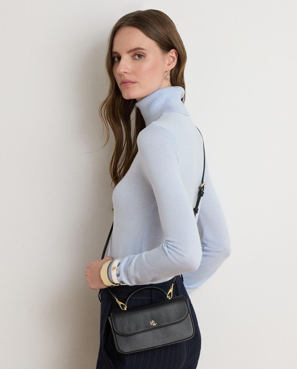 Bandolera pequeña de piel. - Lauren Ralph Lauren - Negro Negro-8