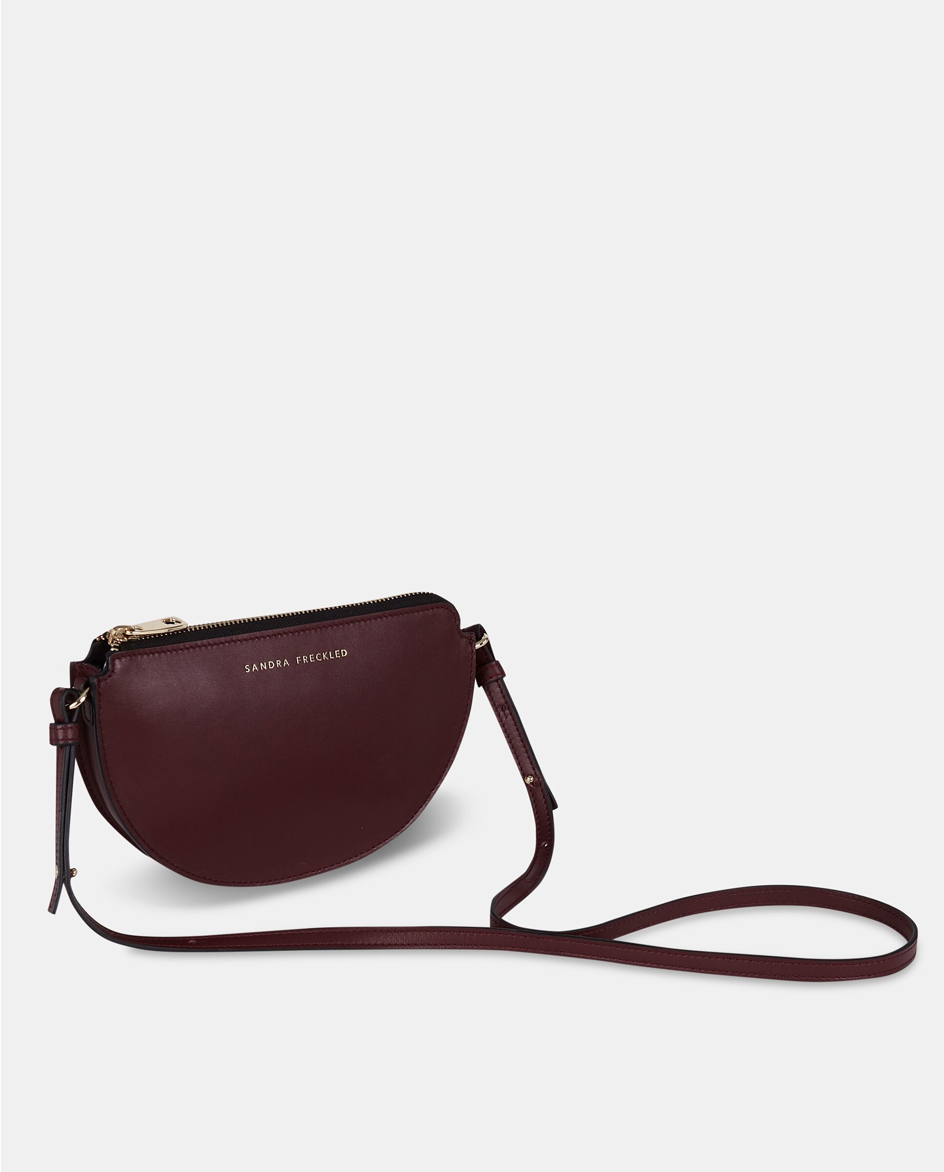 Minibolso de piel con bandolera - Sandra Freckled - Rojo Granate Rojo Granate-3