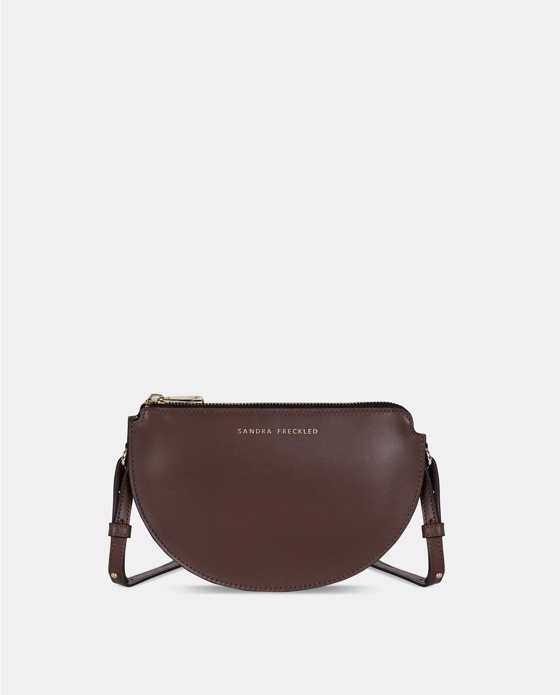 Imagen 0 de Minibolso de piel con bandolera Marrón chocolate