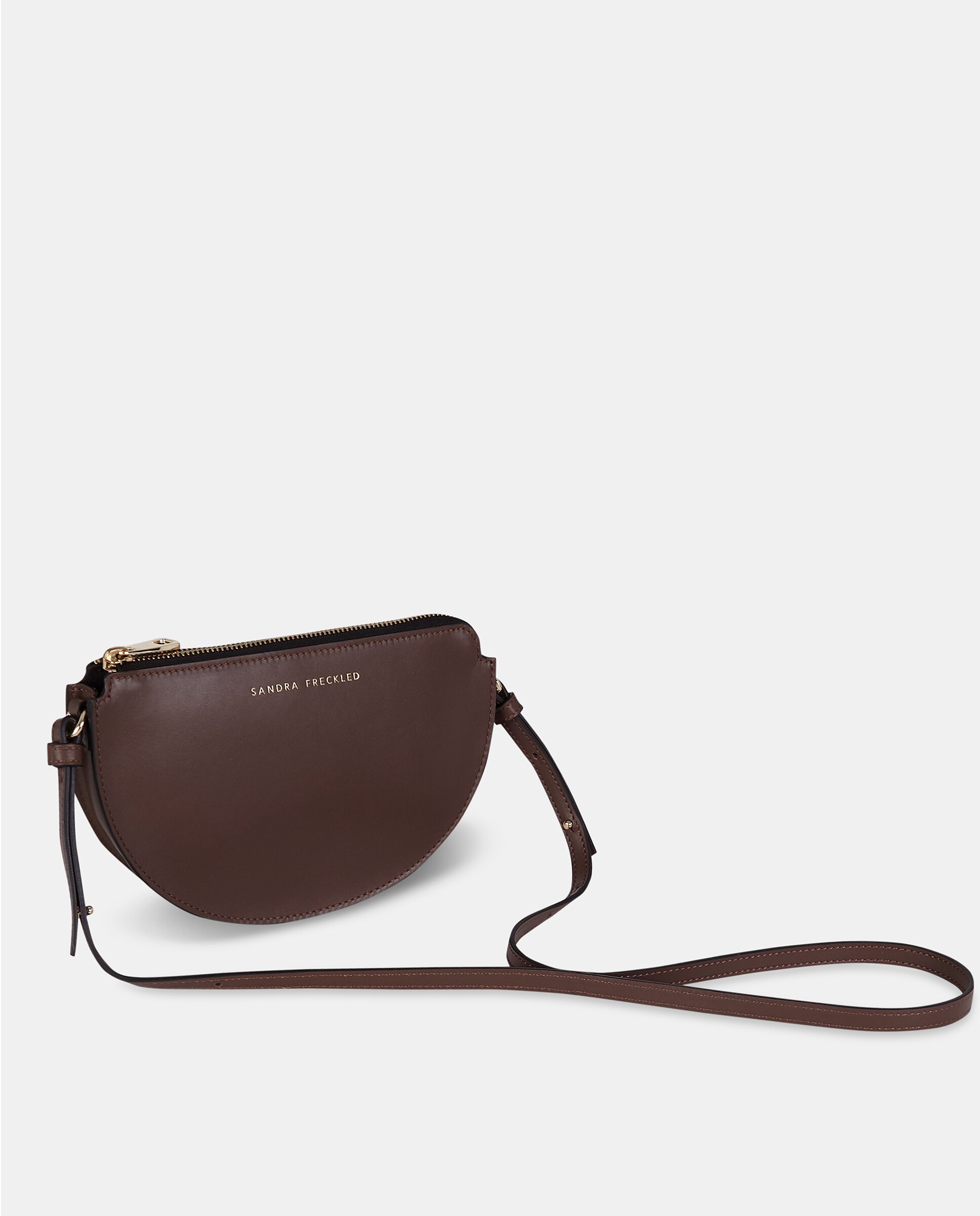 Minibolso de piel con bandolera - Sandra Freckled - Marrón chocolate Marrón chocolate-3