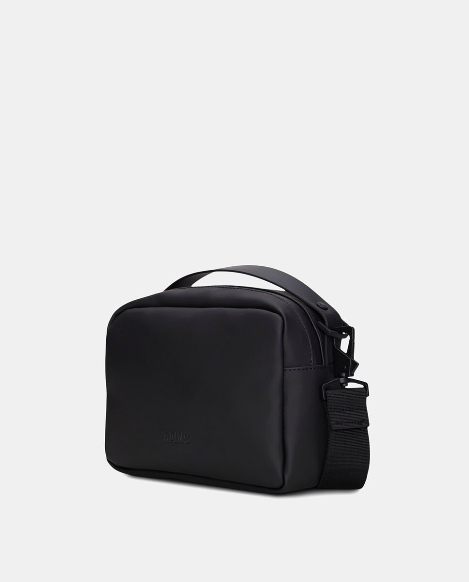 Mala a Tiracolo Pequena Box Bag Resistente à Água - Preto Preto-3