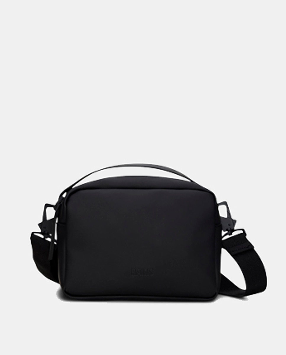 Mala a Tiracolo Pequena Box Bag Resistente à Água - Preto Preto-6