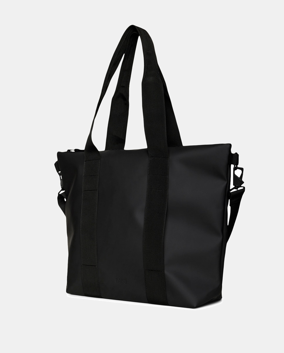 Tote Mini negro resistente al agua con bandolera extraíble - Rains - Negro mate Negro mate-2