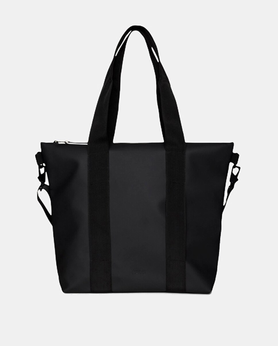 Tote Mini negro resistente al agua con bandolera extraíble - Rains - Negro mate Negro mate-3