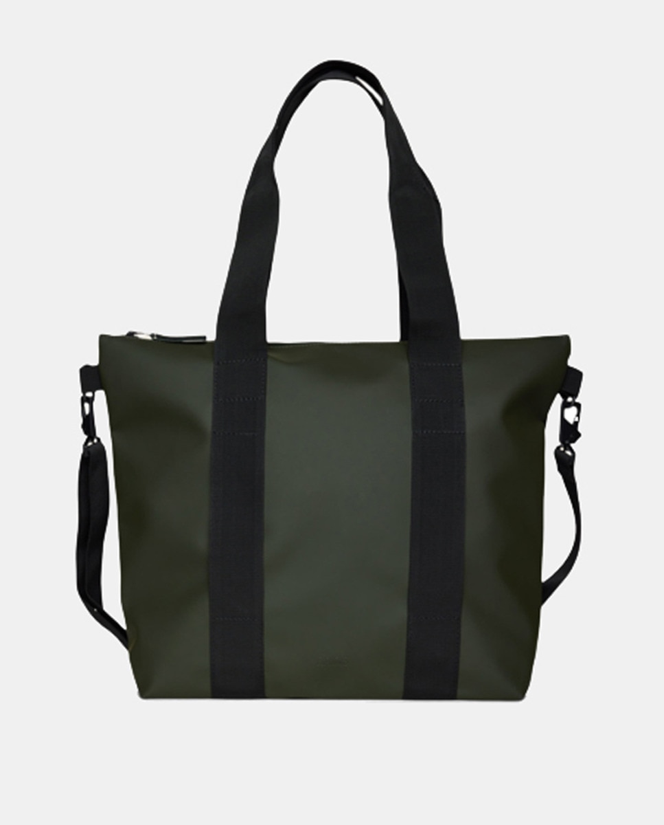 Imagem 0 de Mala Tipo Tote Mini Resistente à Água com Alça de Tiracolo Amovível - Verde-Escuro