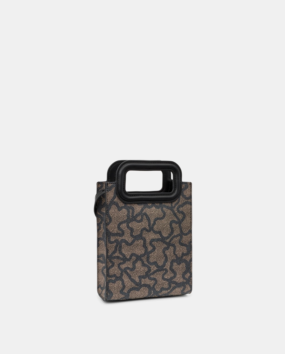 Mala de Mão Pequena Kaos Icon com Estampado de Logótipos - Preto Preto-2