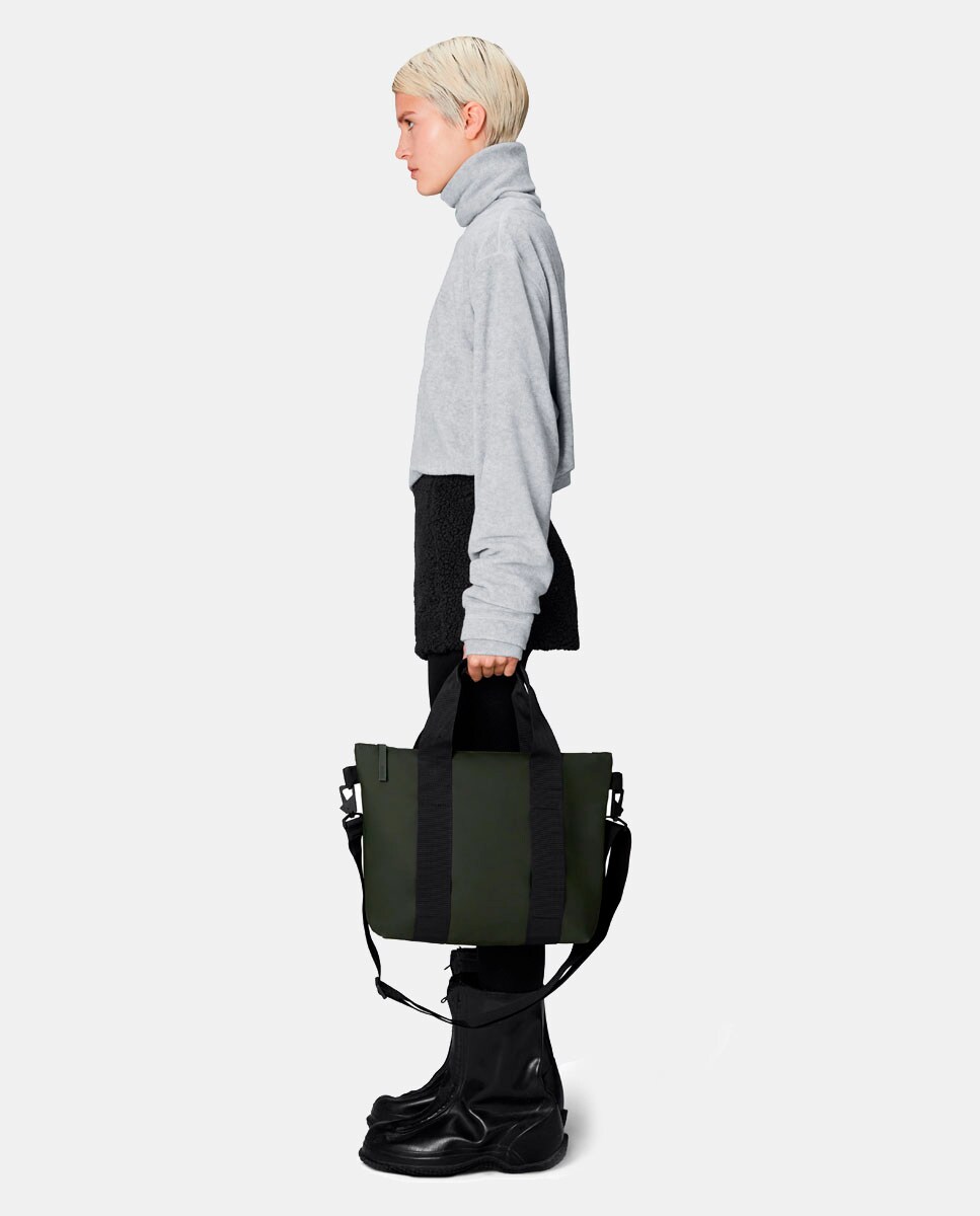 Mala Tipo Tote Micro Unissexo Resistente à Água - Azul-Elétrico Verde-militar-2