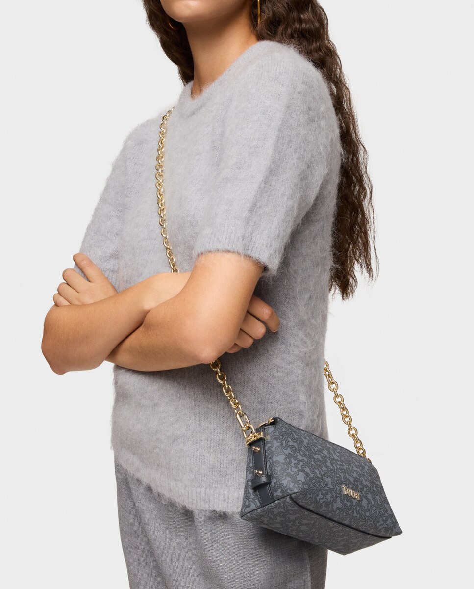 Mini Mala a Tiracolo Kaos Mini Cinzento-escuro-3
