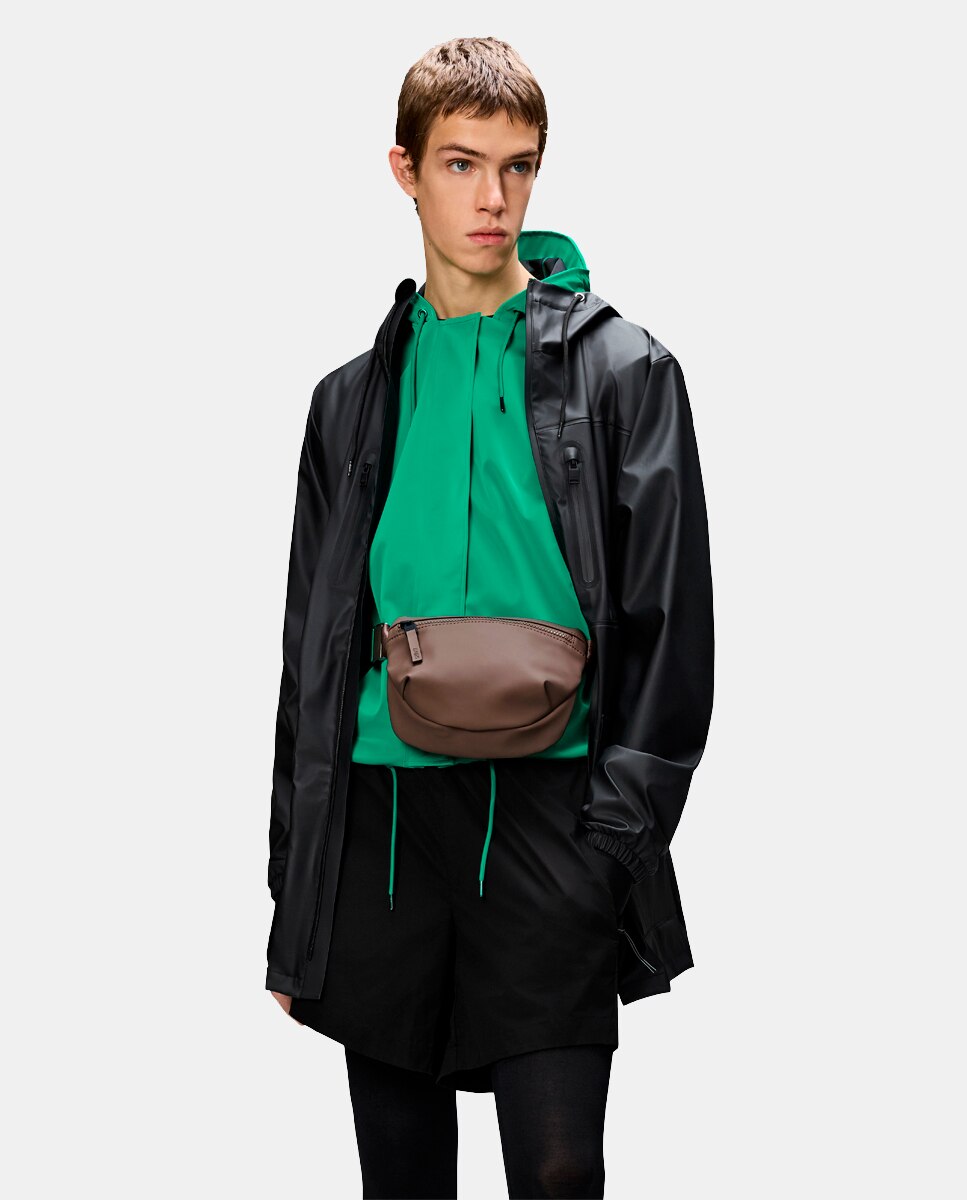 Bolsa de Cintura Bum Bag Micro - Preto Castanho-5