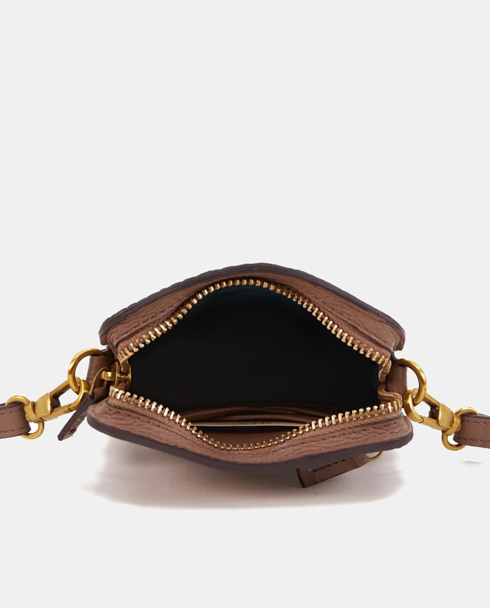 Mala para Telemóvel Freedom em Pele Taupe-5