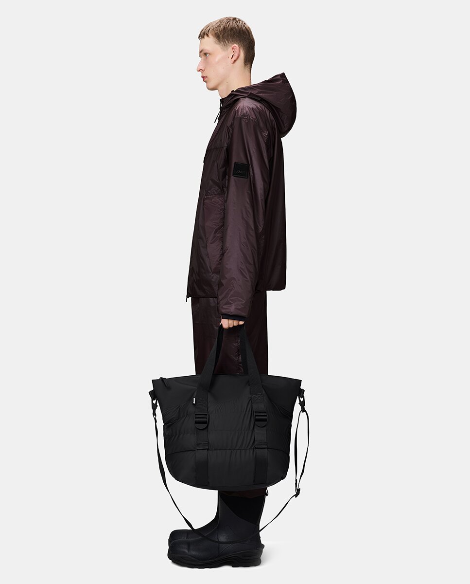 Mala Tipo Tote Puffer Mix Mini Preto-4