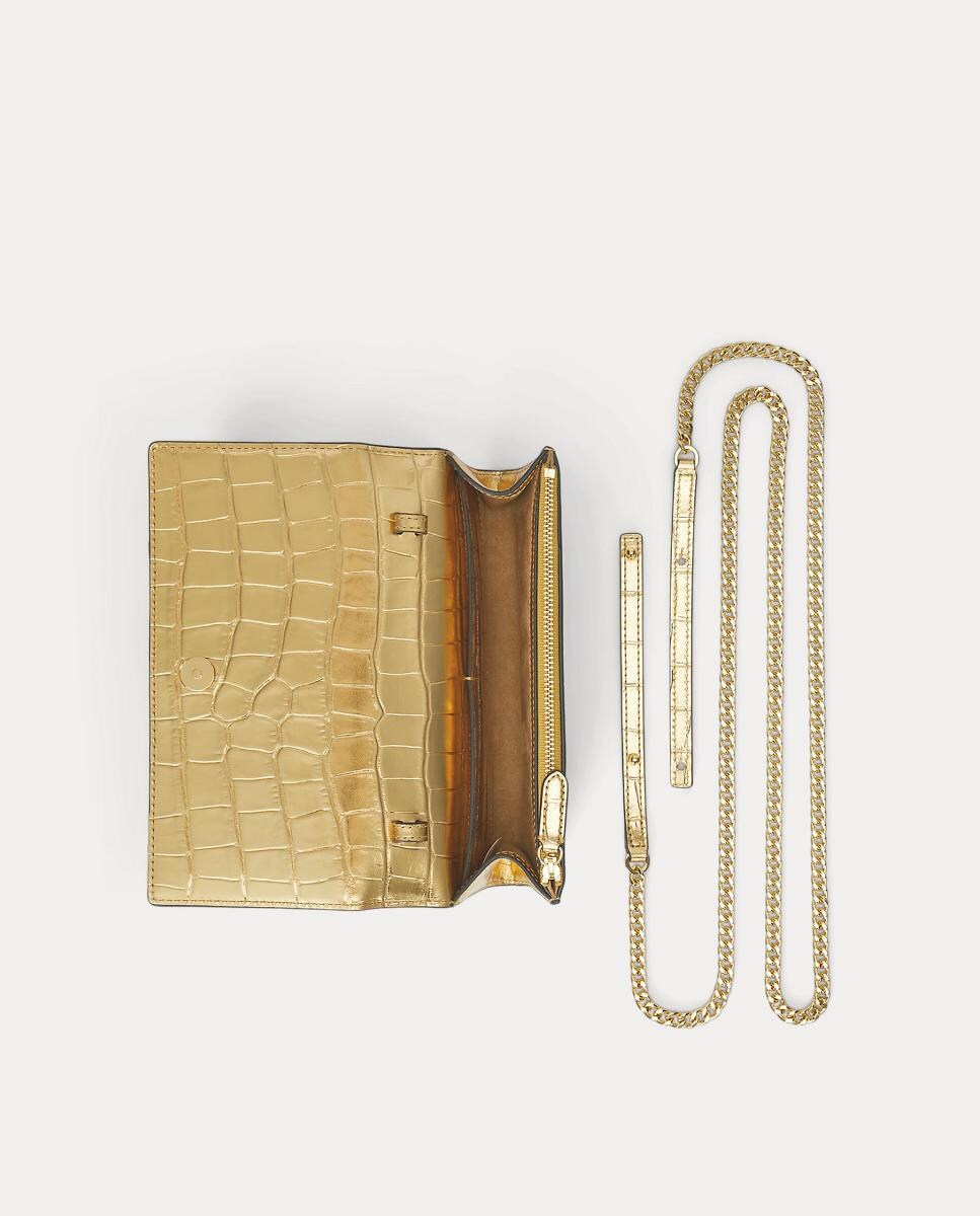 Cartera Grande Con Cremallera - Piel De Ternera Granulada Brillante