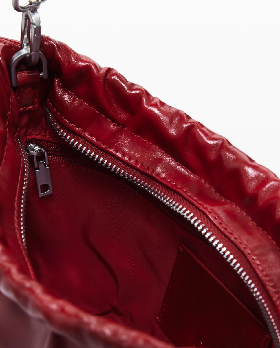 Porta-Moedas Grande com Alça de Tiracolo e Logótipo Vermelho-4