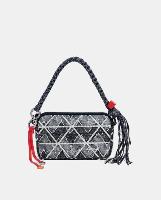 Imagem 0 de Porta-Moedas de Ganga com Alça de Tiracolo e Chevron