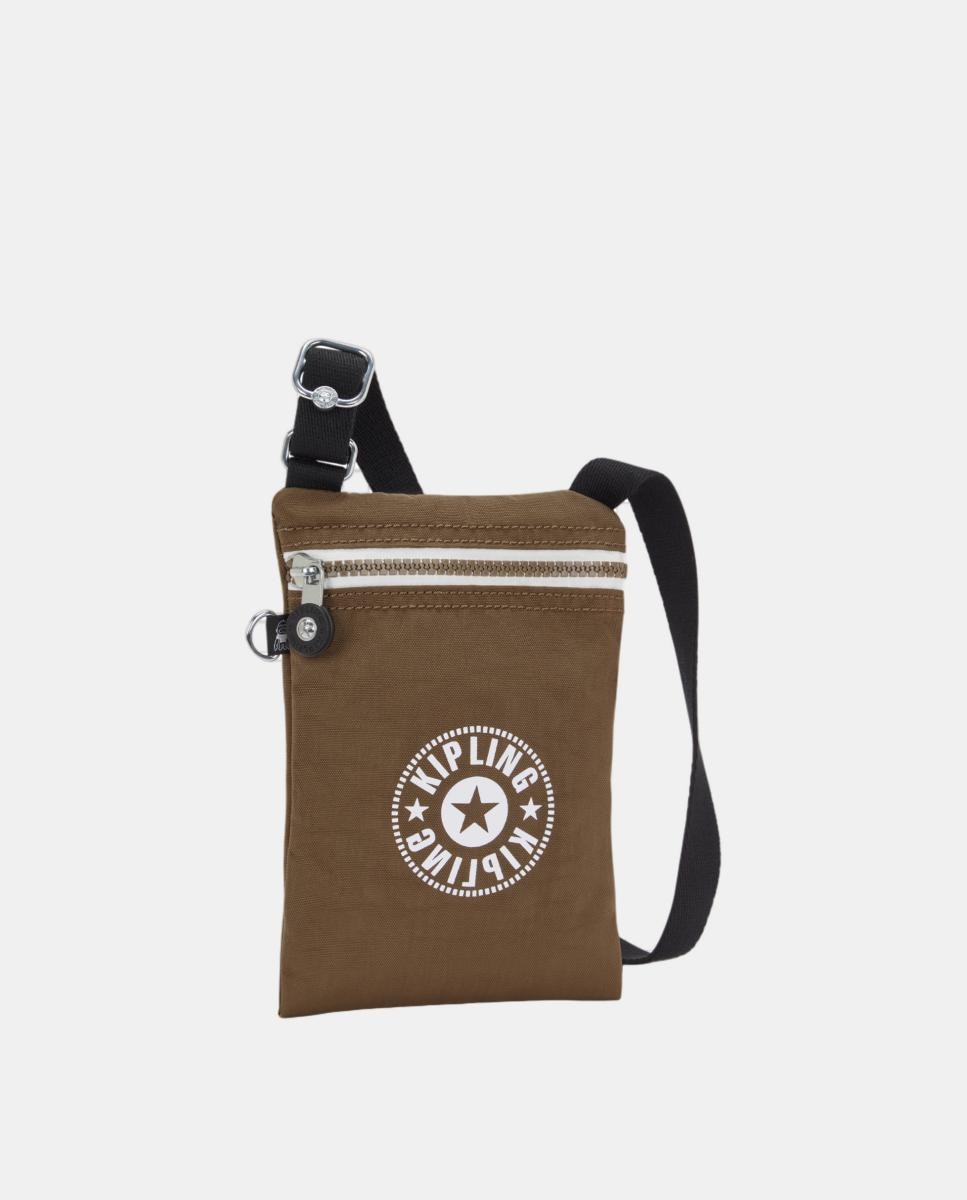 Mala para Telemóvel com Correia Ajustável, Modelo Afia Lite Castanho-4