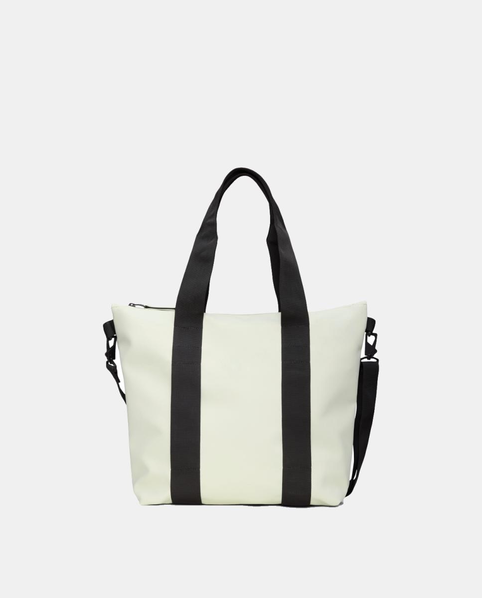 Mala Tipo Tote Mini Resistente à Água com Alça de Tiracolo Amovível - Preto Verde-claro-1