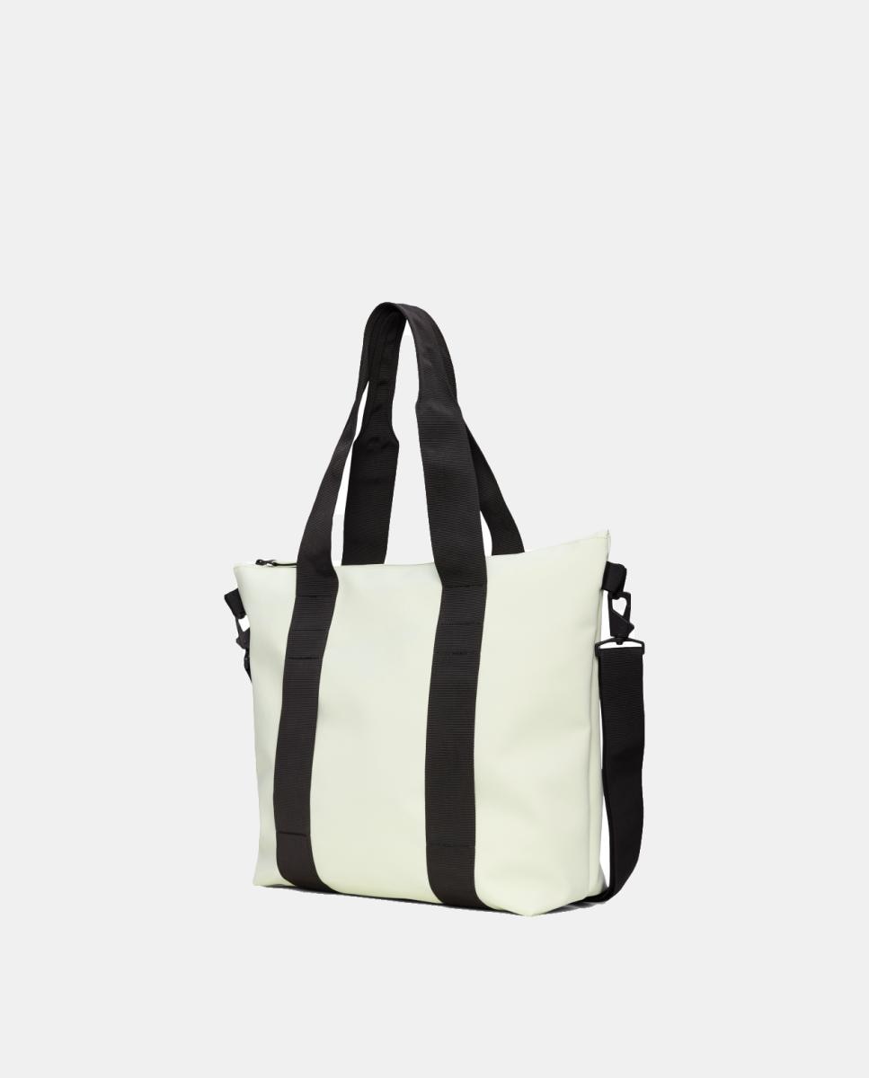 Mala Tipo Tote Mini Resistente à Água com Alça de Tiracolo Amovível - Preto Verde-claro-2