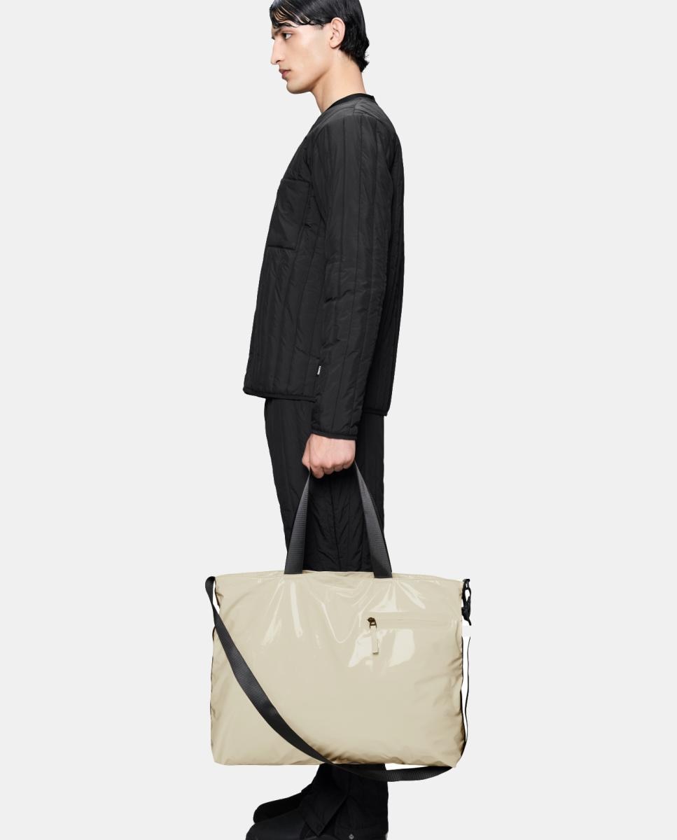 Mala Impermeável Tipo Tote Bag Dash Messenger Creme-3