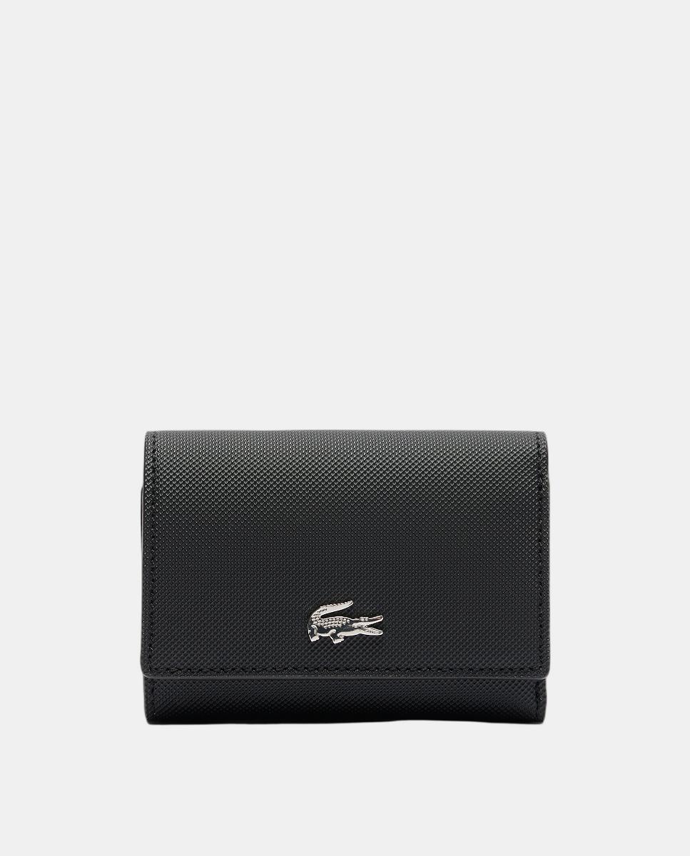 Imagem 0 de Carteira grande preta com fecho-éclair