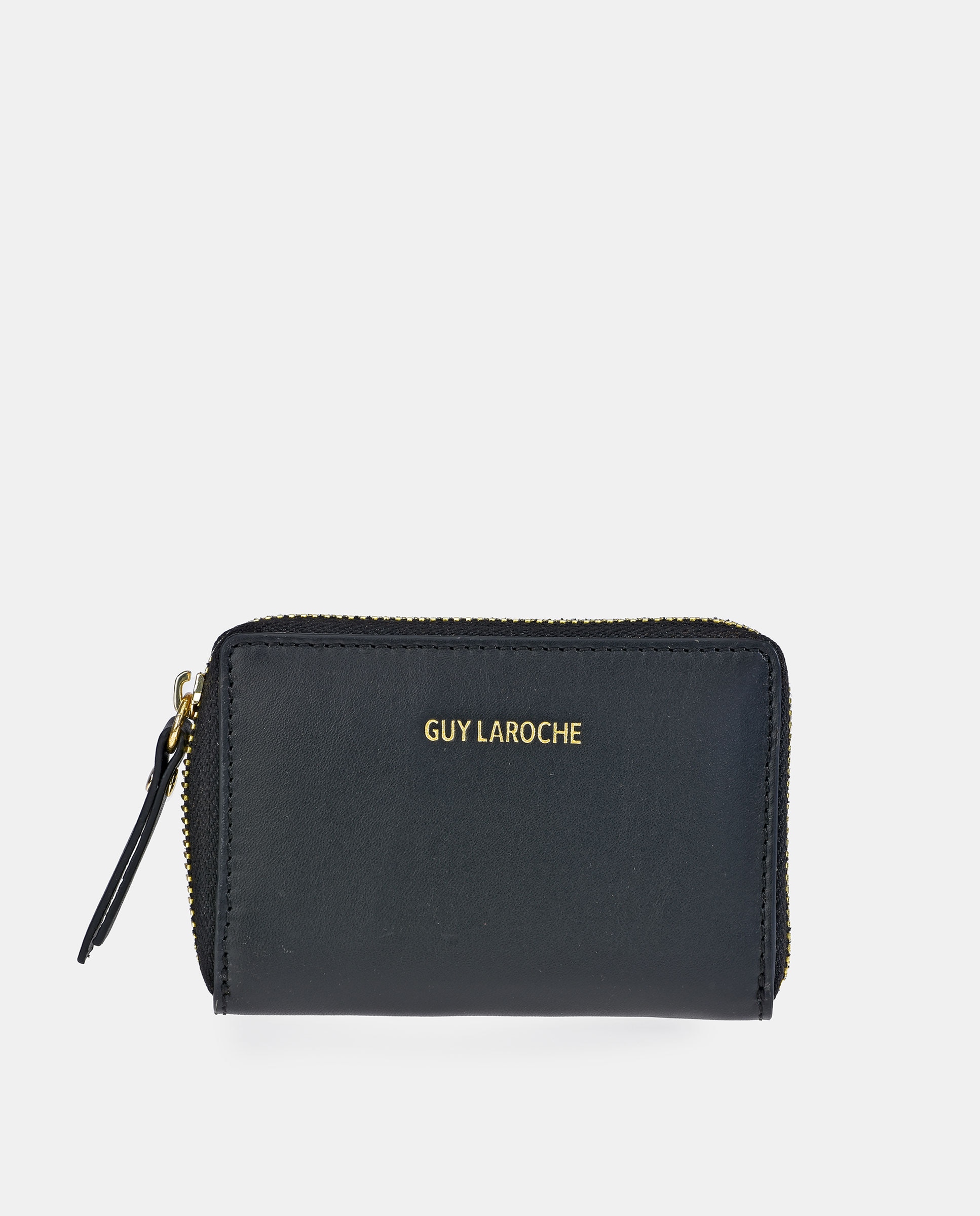 Imagen 1 de Monedero pequeño mujer con cremallera en piel - Guy Laroche - Negro Negro
