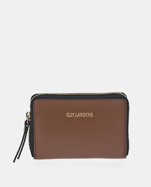 Imagem 0 de Porta-Moedas Pequeno em Pele com Fecho de Correr