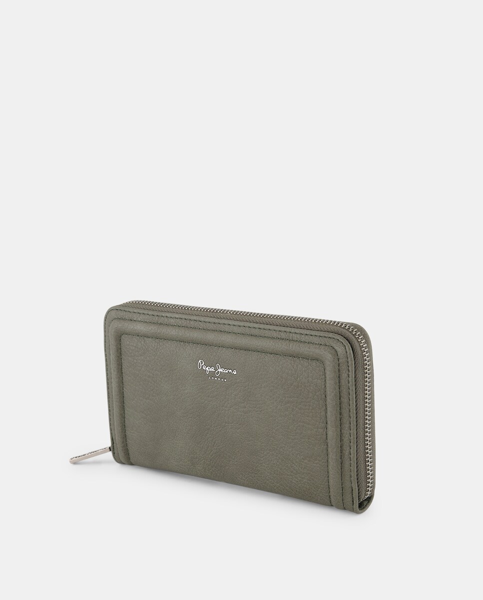 Carteira Code com Múltiplos Compartimentos Caqui-2