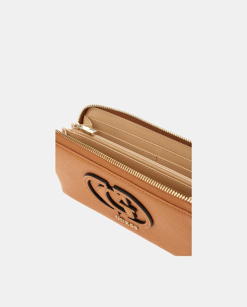 Carteira Grande com Fecho de Correr Castanho-2