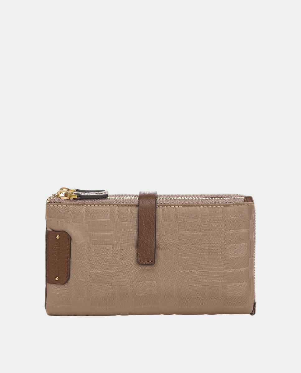 Carteira Grande Freedom em Nylon Camel-1