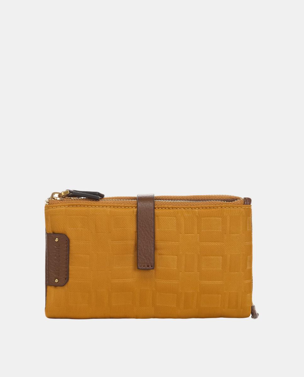 Carteira Grande Freedom em Nylon Amarelo-1