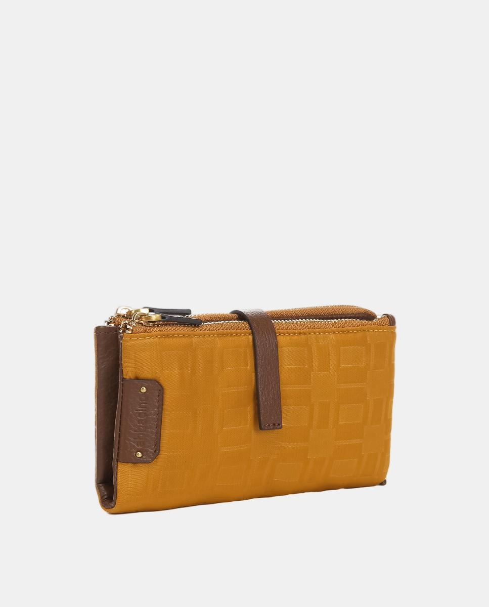 Carteira Grande Freedom em Nylon Amarelo-2