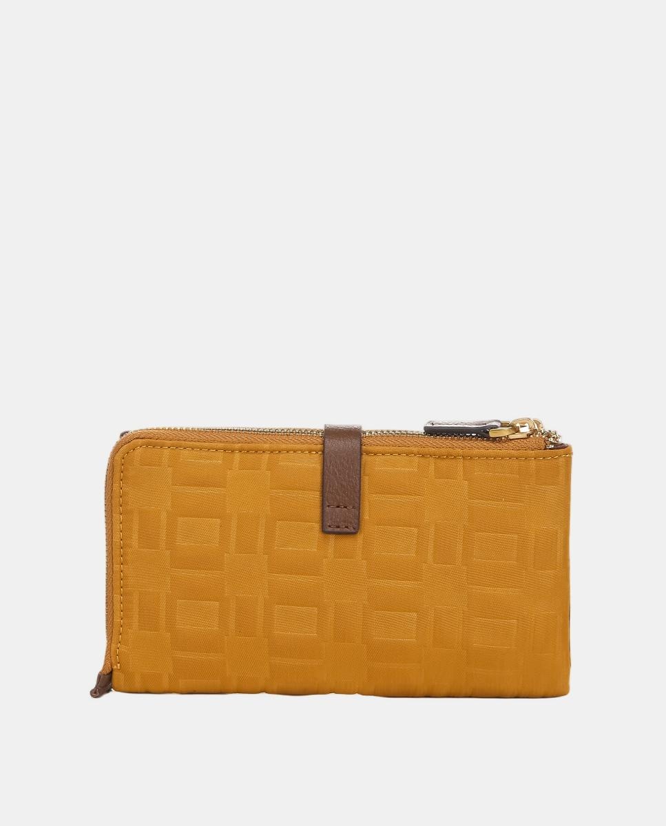 Carteira Grande Freedom em Nylon Amarelo-3