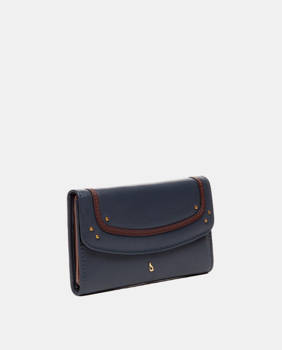 Carteira Média Freedom em Pele Azul-2