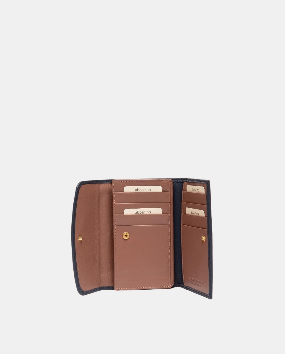 Carteira Média Freedom em Pele Azul-5