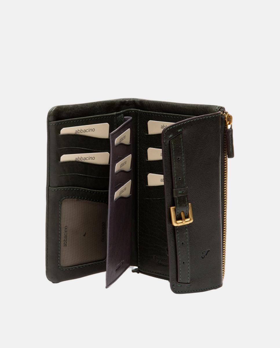 Carteira Grande Freedom em Pele Verde-5