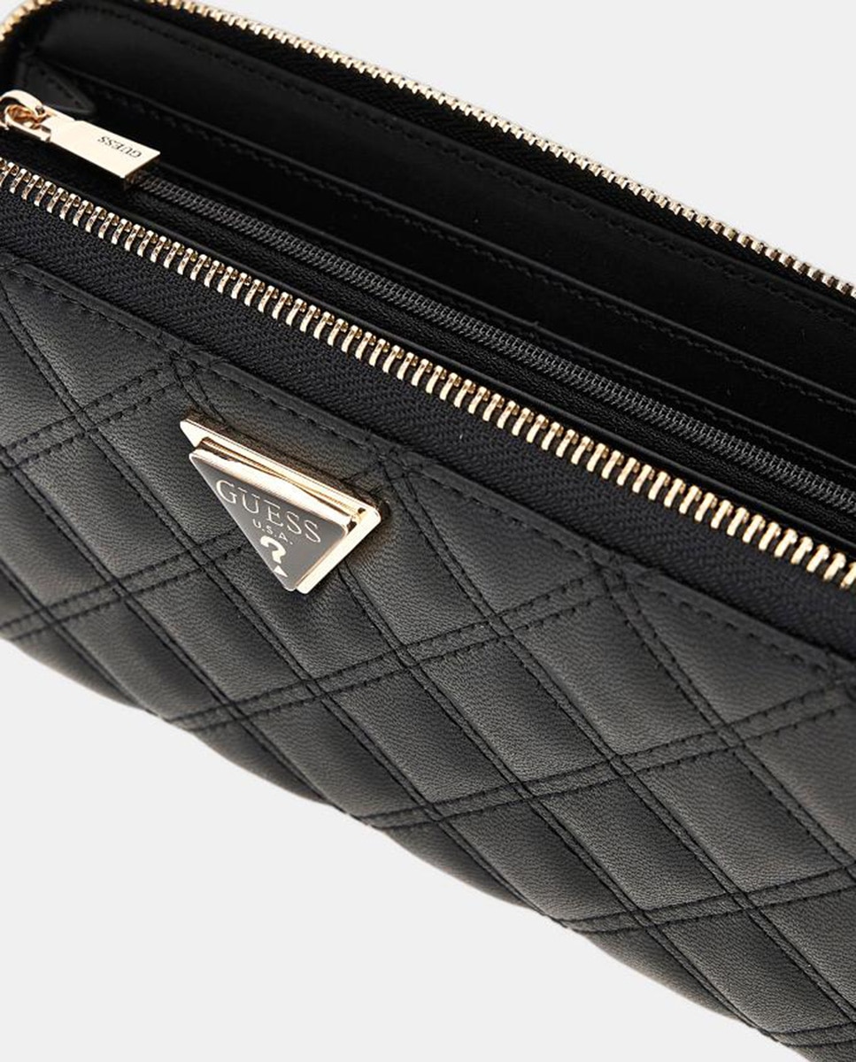 Carteira Grande com Fecho de Correr e Alça Preto-3