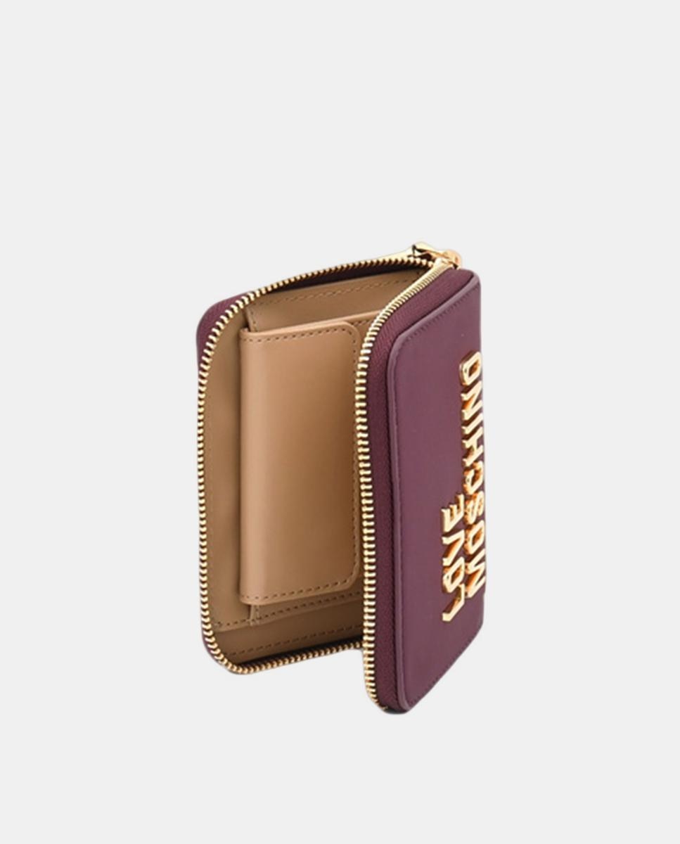 Carteira Pequena com Fecho de Correr e Logótipo Grená-2