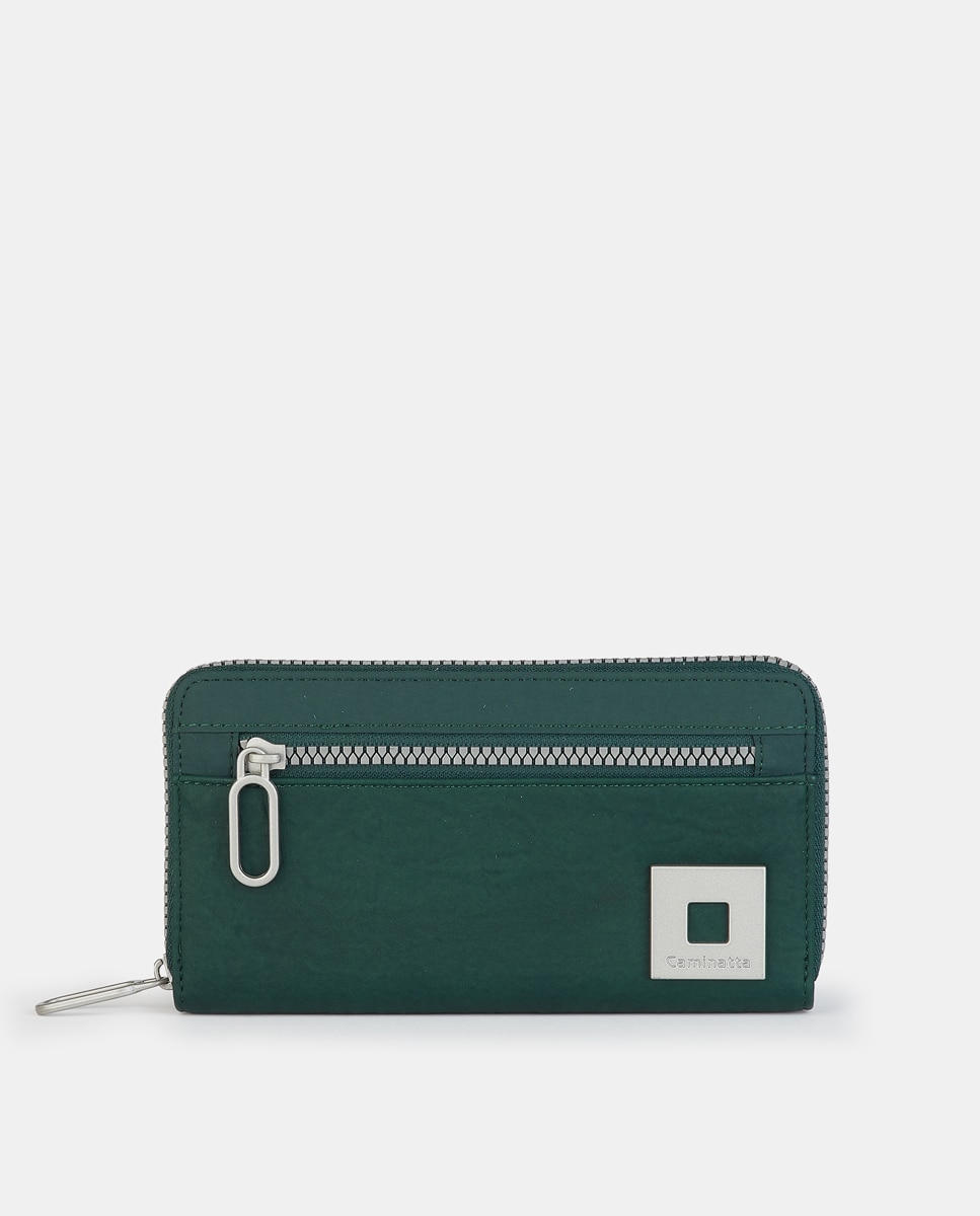 Carteira com Fecho de Correr Verde-1