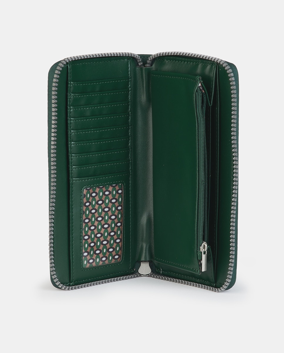 Carteira com Fecho de Correr Verde-3