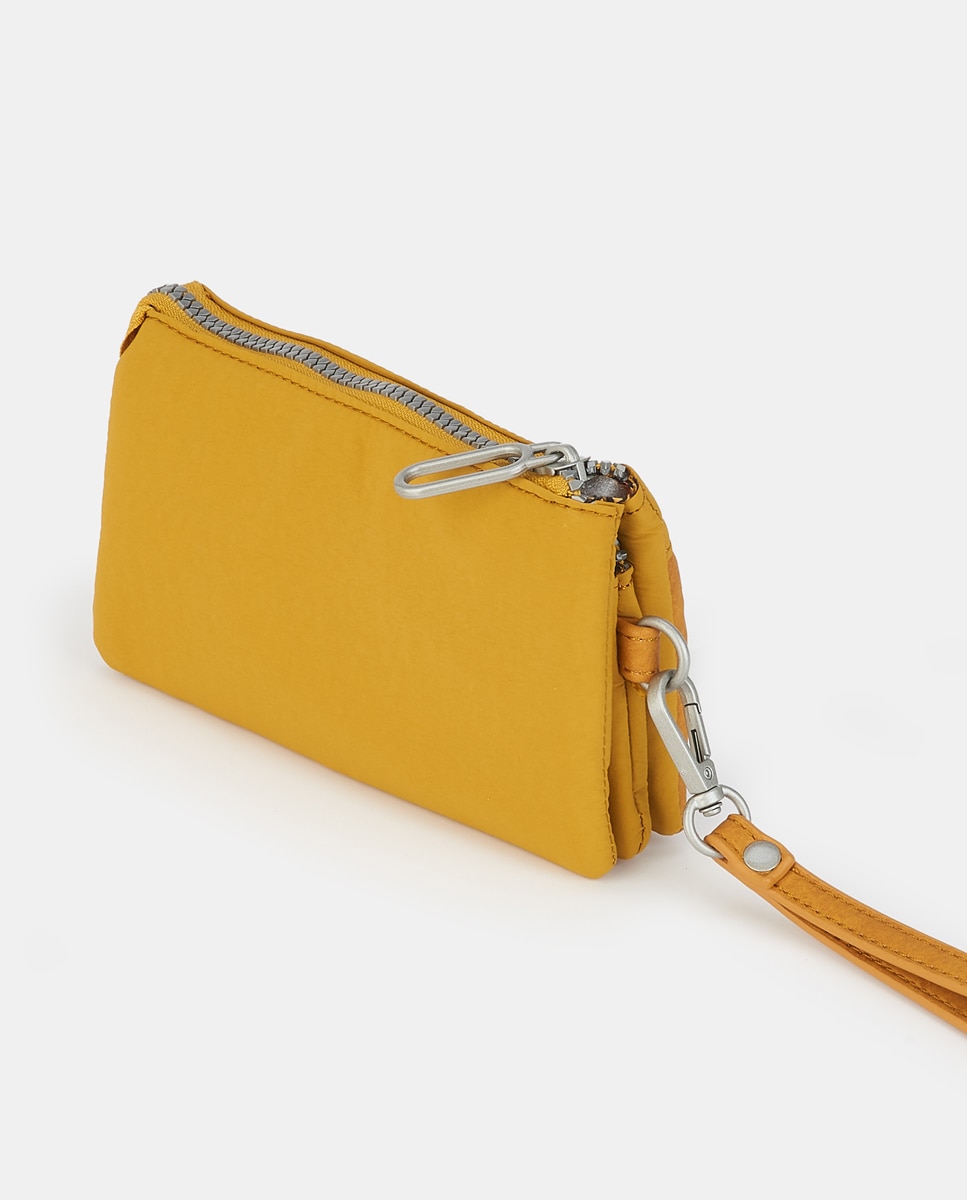 Mala Pouch com Fecho de Correr Mostarda-2