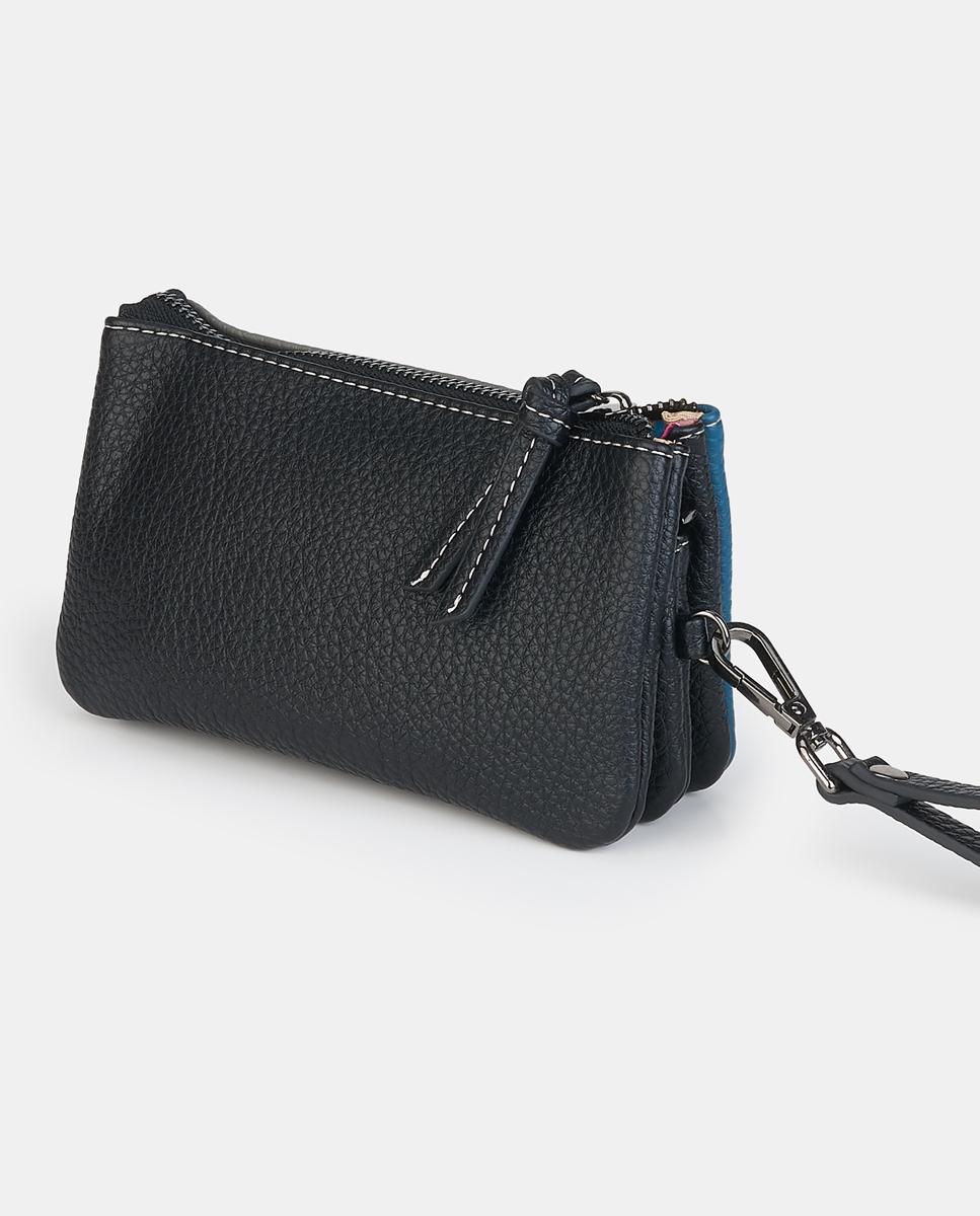 Mala Pouch com Fecho de Correr Preto-2