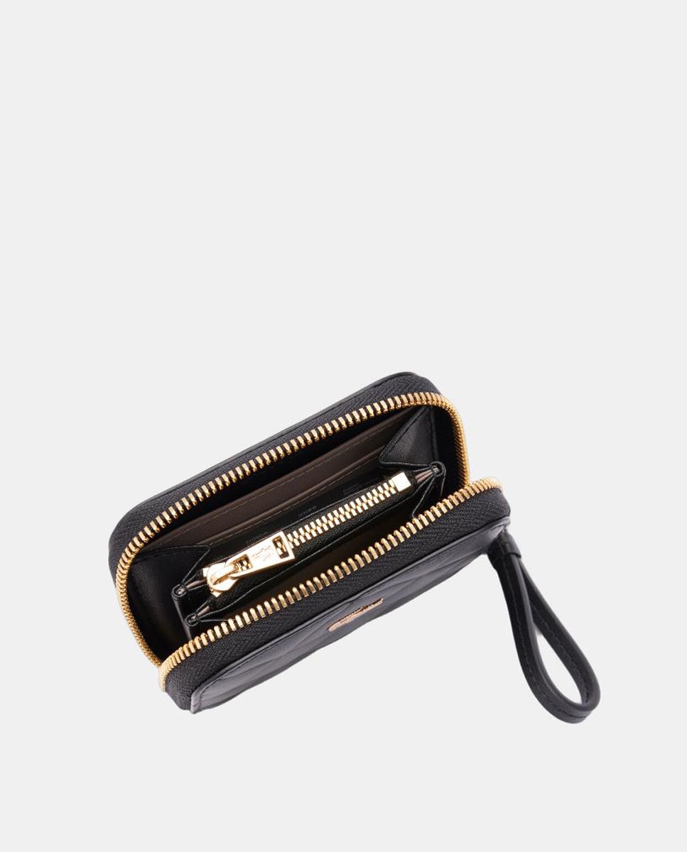 Billetero con cremallera cuero - Lacoste - Negro Negro-3