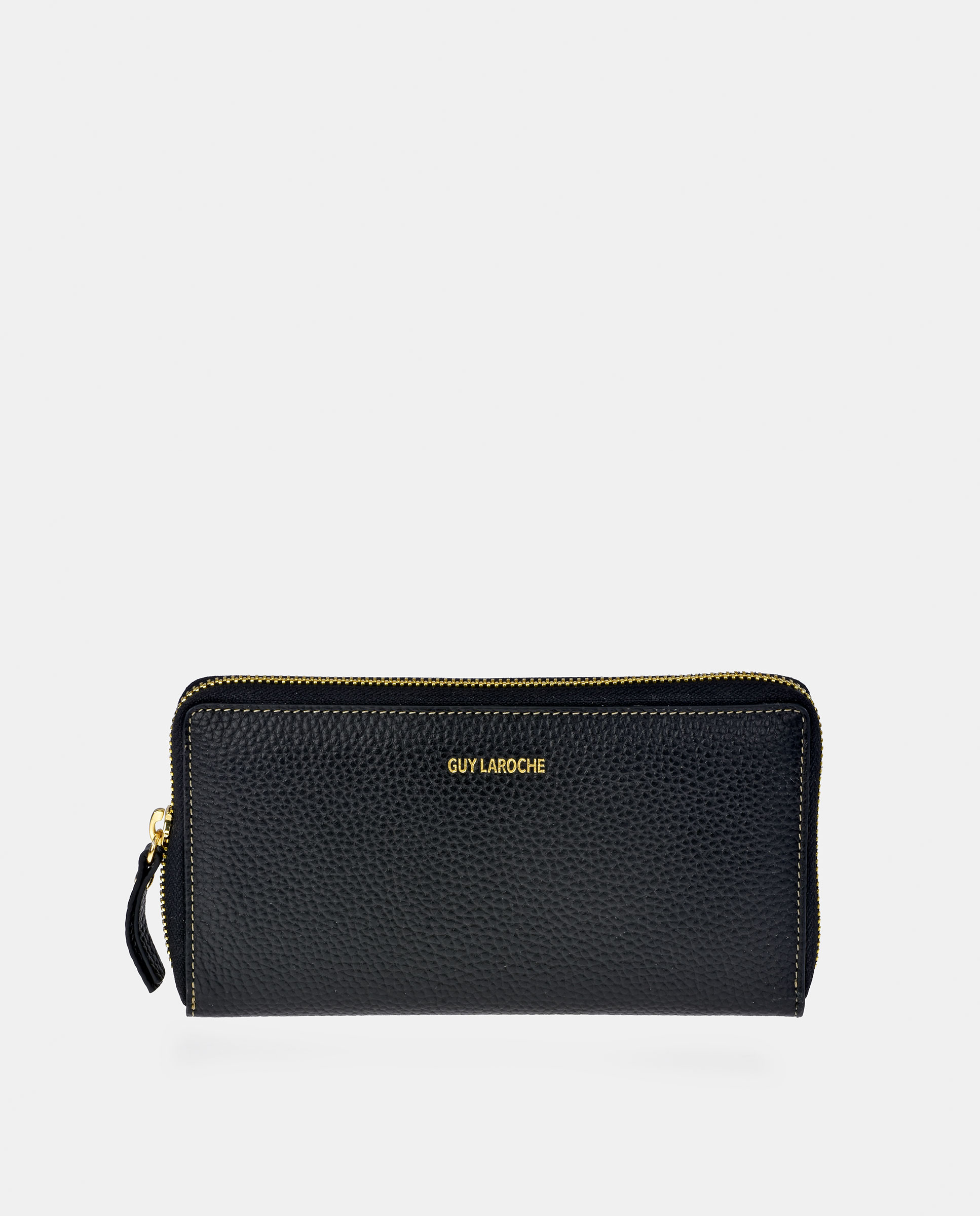 Imagen 1 de Monedero billetero grande cremallera mujer Guy Laroche en piel floater - Negro Negro