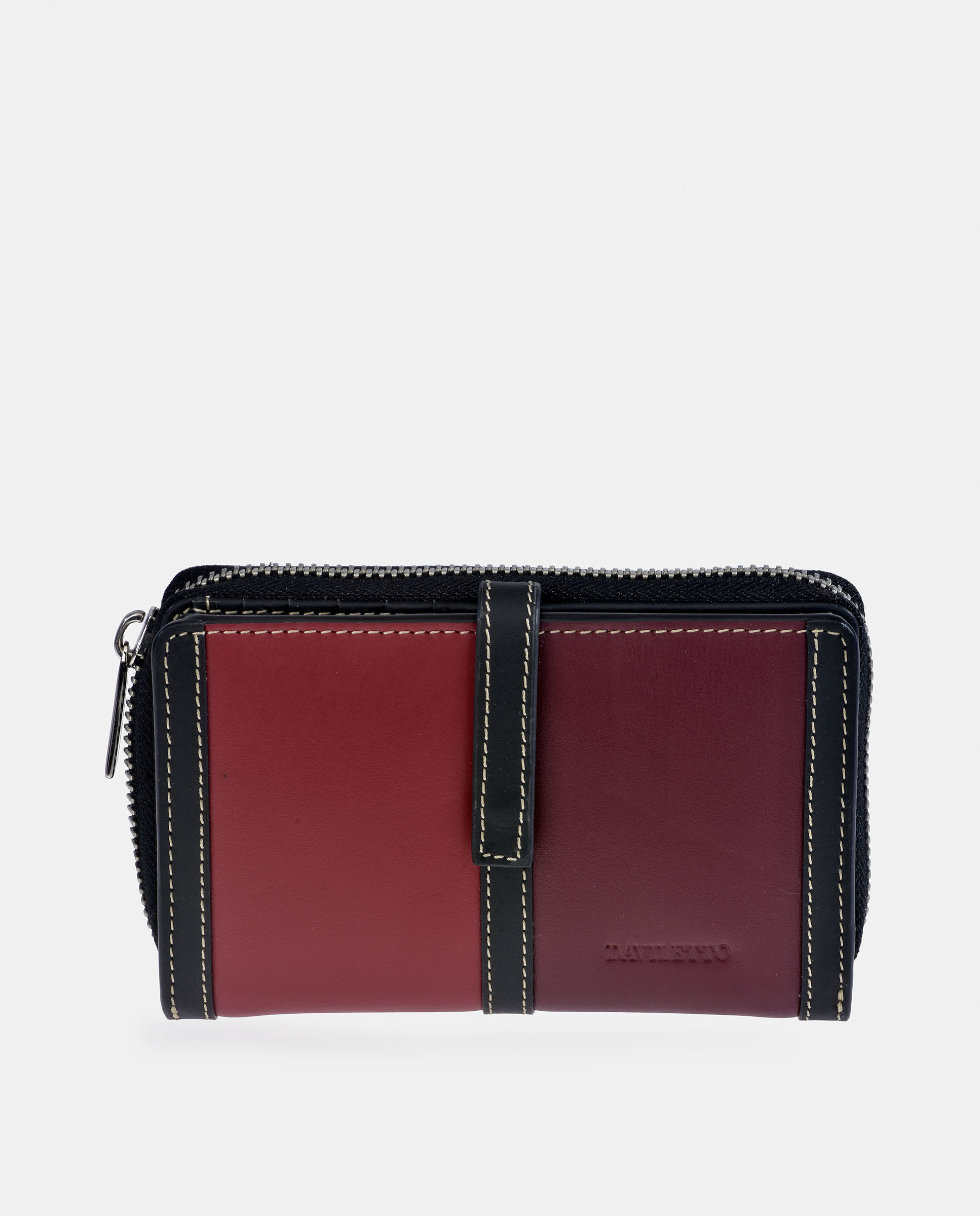 Imagem 0 de Porta-Moedas Grande em Pele Tricolor com Secção para Notas