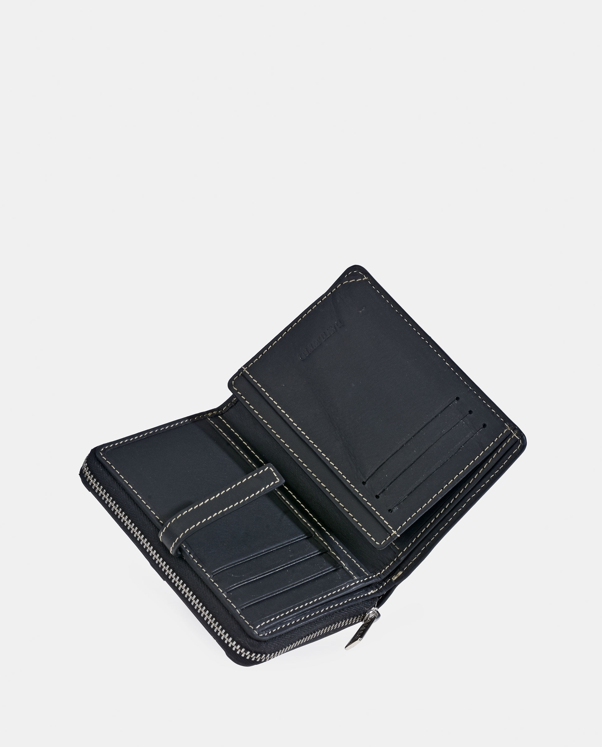 Porta-Moedas Médio em Pele Tricolor com Secção para Notas Bordeaux-5