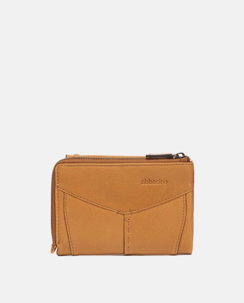 Cartera pequeña en piel con solapa - Abbacino - Marrón Marrón-3
