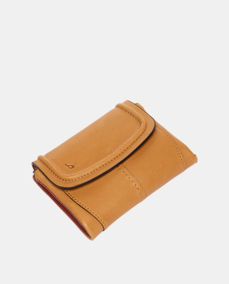 Cartera pequeña en piel con solapa - Abbacino - Marrón Marrón-4